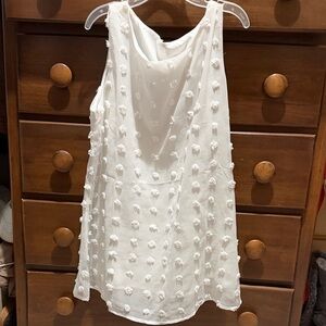 Amazon White Textured Tank Top